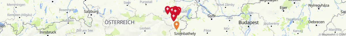 Kartenansicht für Apotheken-Notdienste in der Nähe von Wiener Neustadt (Land) (Niederösterreich)